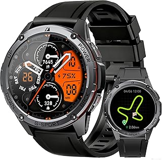 INKRAIMIN Reloj inteligente con GPS integrado, reloj inteligente AMOLED resistente de 1.43 pulgadas para hombres, más de 100 modos deportivos, monitor de salud 24/7, relojes impermeables IP68 para