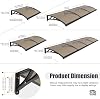 Toldos para Exteriores de 32 x 40 Pulgadas con Drenaje, Policarbonato Resistente a Rayos UV/Lluvia/Nieve/Viento con Soportes Duraderos de PP+GF, Toldos Impermeables Ensamblables para Exteriores, Patio, Porche y Terraza 3