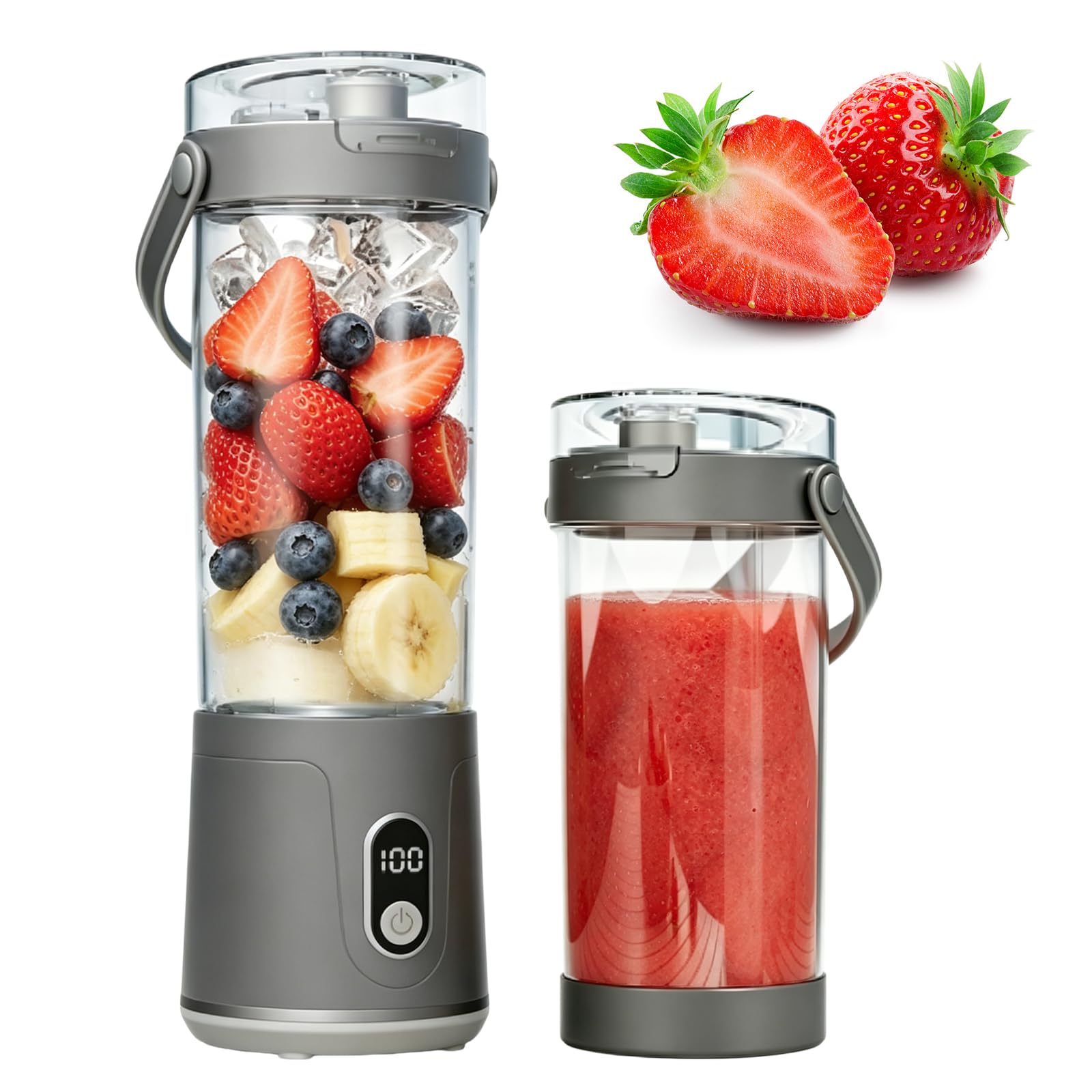 Mini mixeur portable 600 ml pour éviter les grumeaux dans vos shakes et smoothies