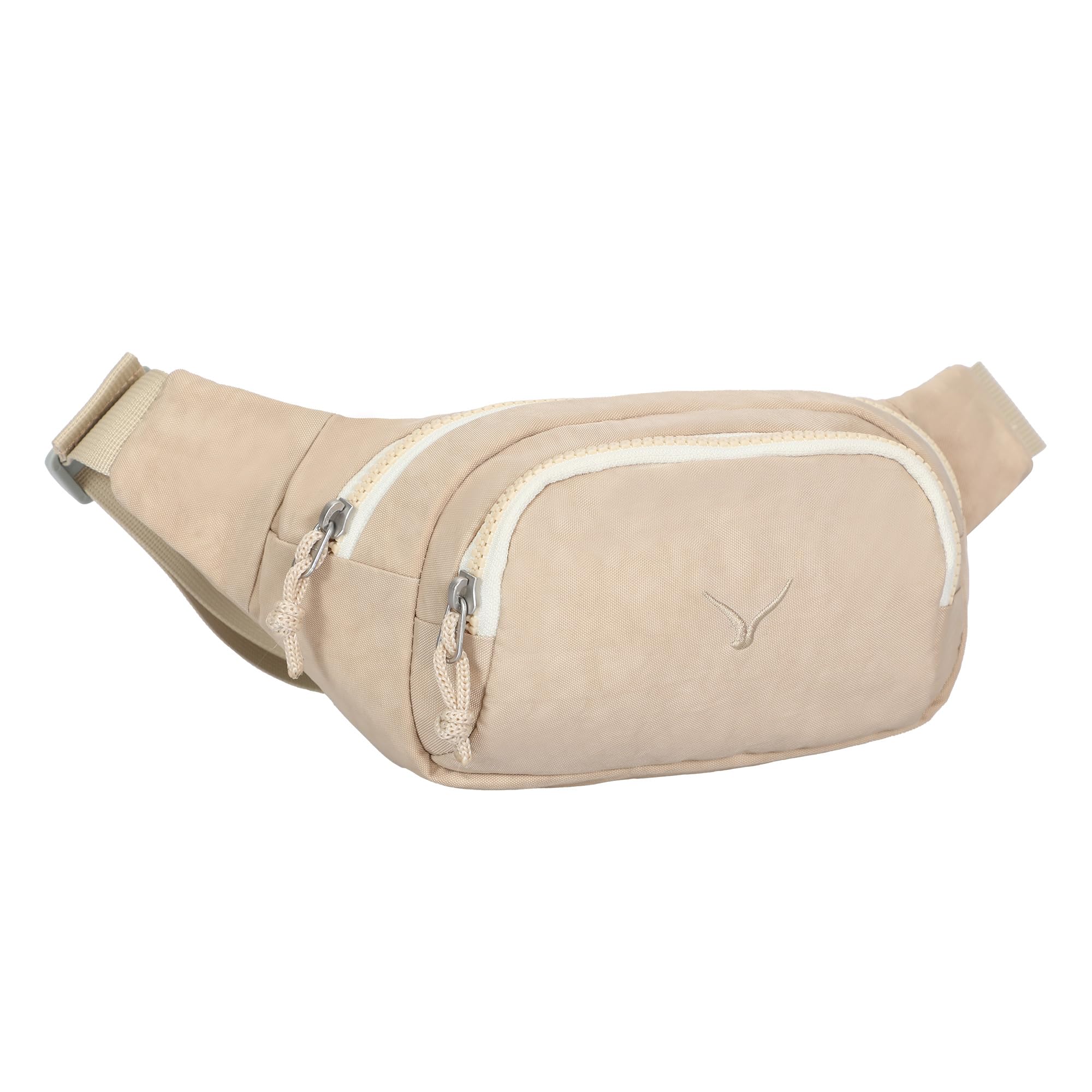 Hynes Eagle Fanny Pack Belt Bag for Women Men Fashionable Sling Crossbody Bag Waist Pack with Adjustable Strap Beige