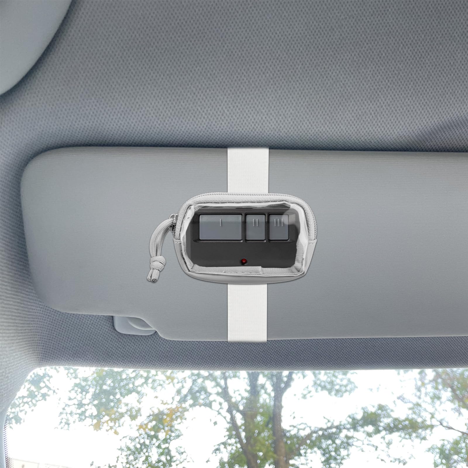 Uonlytech Télécommande De Porte De Garage Porte-clés De Voiture Support De Télécommande Clip De Visière De Garage à Distance Clip De Visière à Distance Auto Lanceur Acier Inoxydable