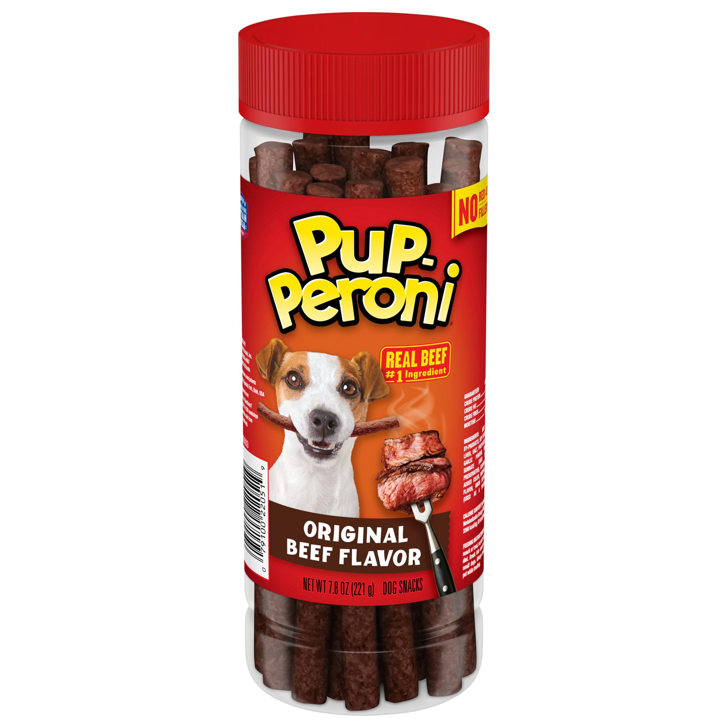 Pup-Peroni Dog Treats, Original Beef Flavor, 7.8 Ounce (Pack of 4), Made with Real Beef