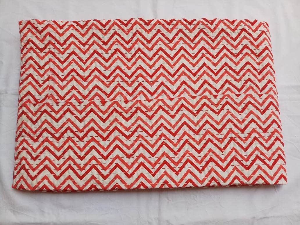 Fashionmart Kantha Quilt Twin Size Handicraft Jaipuri Quilt Handmade Bed Cover Cotton Kantha Blanket Throw Home Decor Bedspread Bedsheet, Twin Size (Pattern 10)