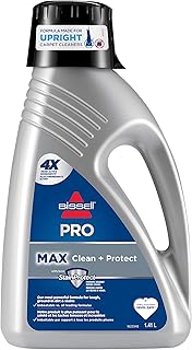 BISSELL - Household Carpet Shampoo - MAX Clean + Protect - For Upright Deep Cleaners - with StainProtect - For ground-in dirt, stains - 1.41 liters Yellow