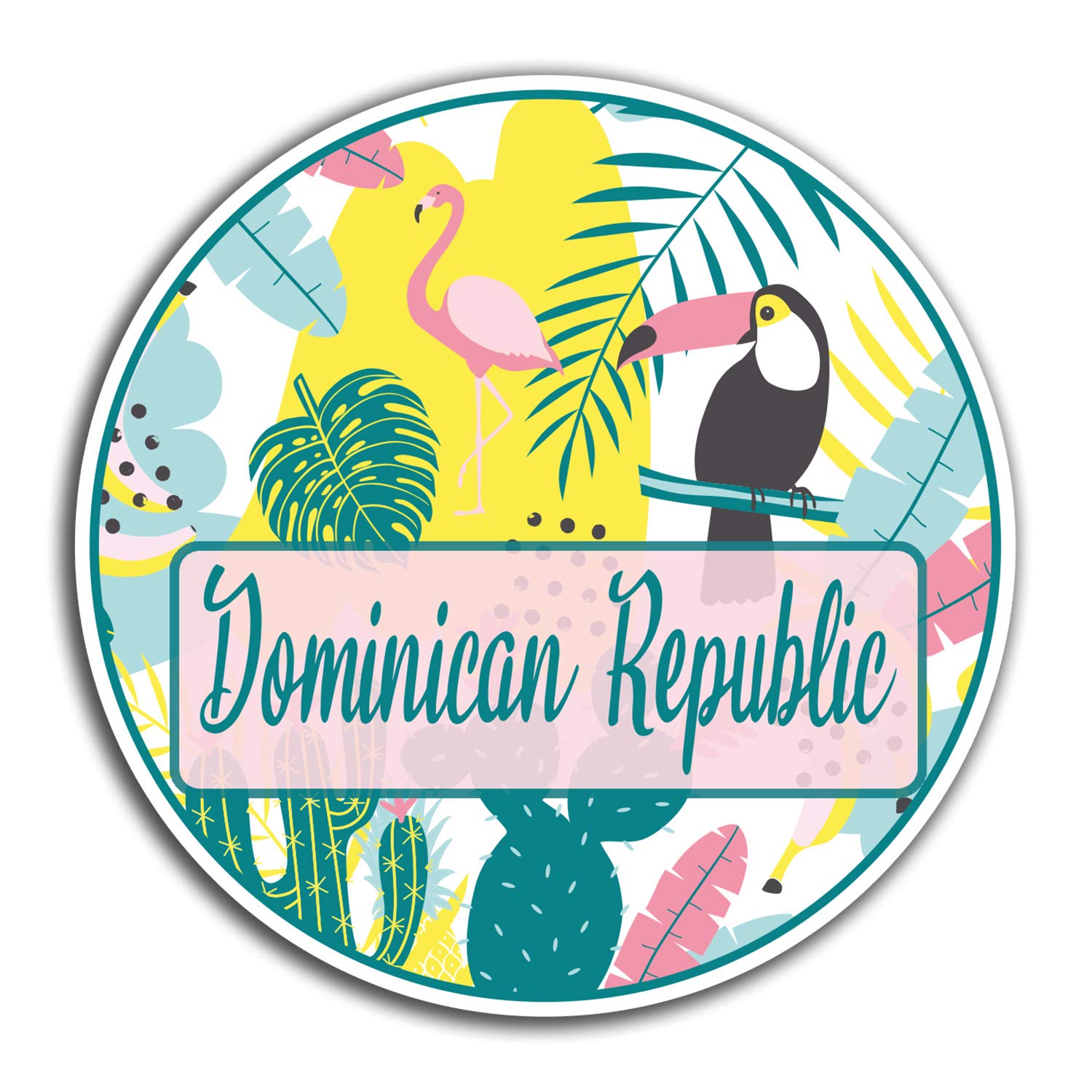 2 x 10cm Dominican Republic Vinyl Sticker - Travel Sticker Laptop Luggage #23404 (10cm Wide)