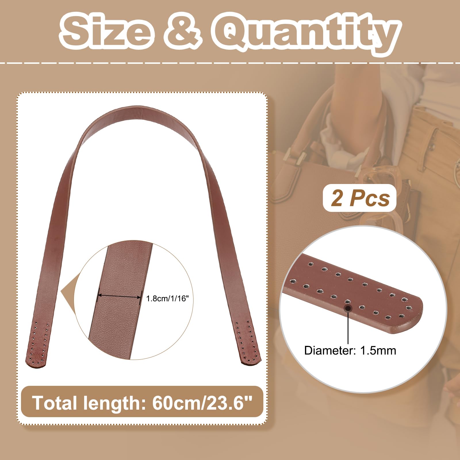 PATIKIL Leather Bag Handle Strap - Image 2