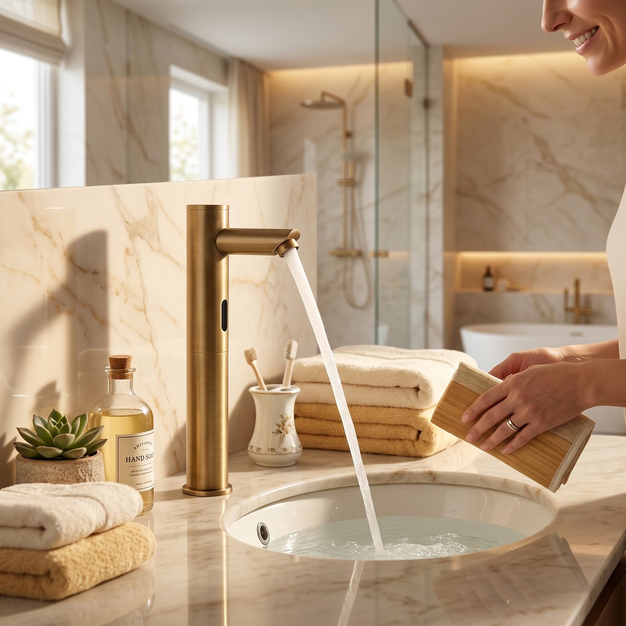 Robinet Intelligent à Détection Infrarouge Sans Contact économie D'eau Grâce à La Détection Automatique Par Infrarouge Mitigeur Monocommande Pour Eau Chaude Et Froide, Style Rétro