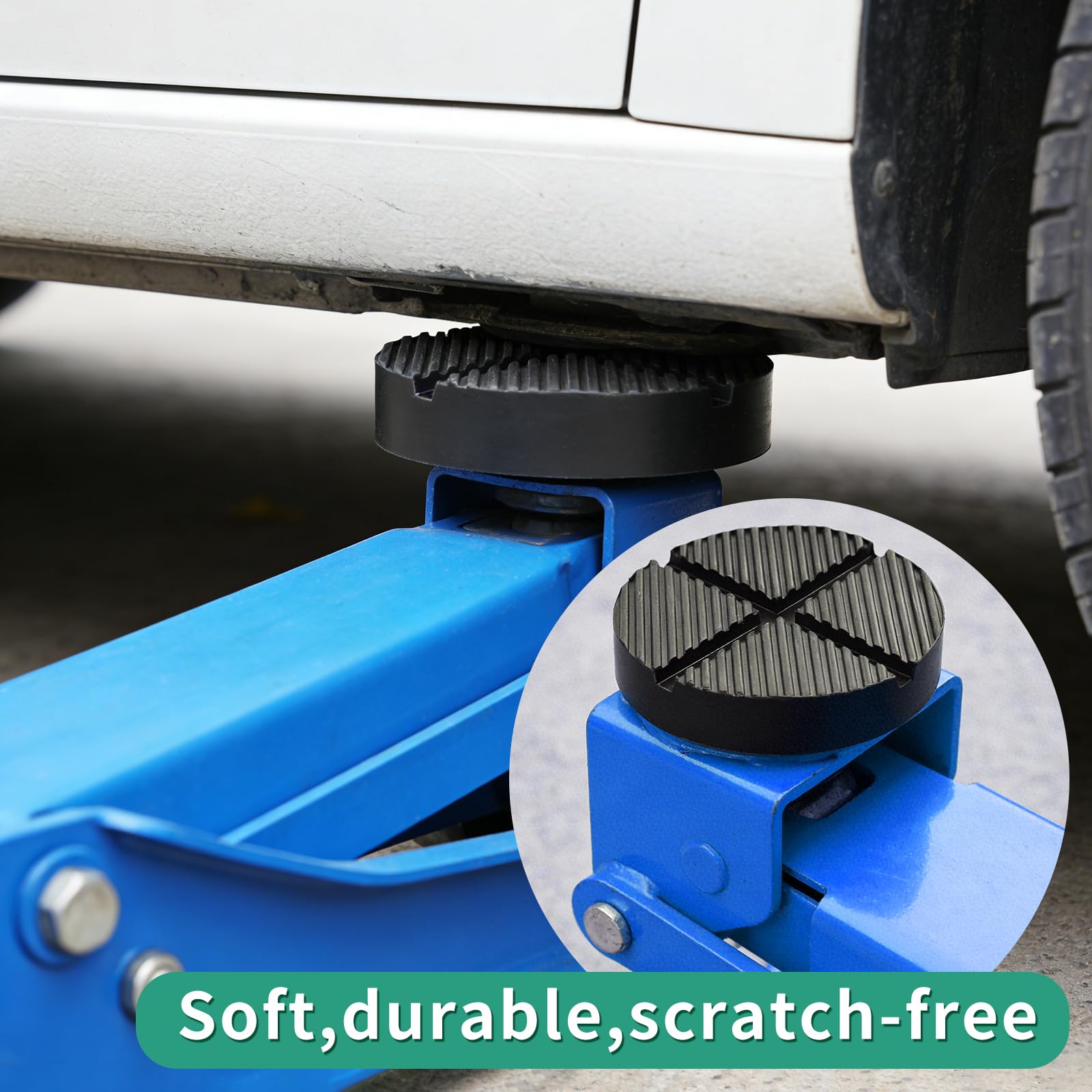 Universal Floor Jack Rubber Pad Adapter Pinch Weld Side Frame Rail...