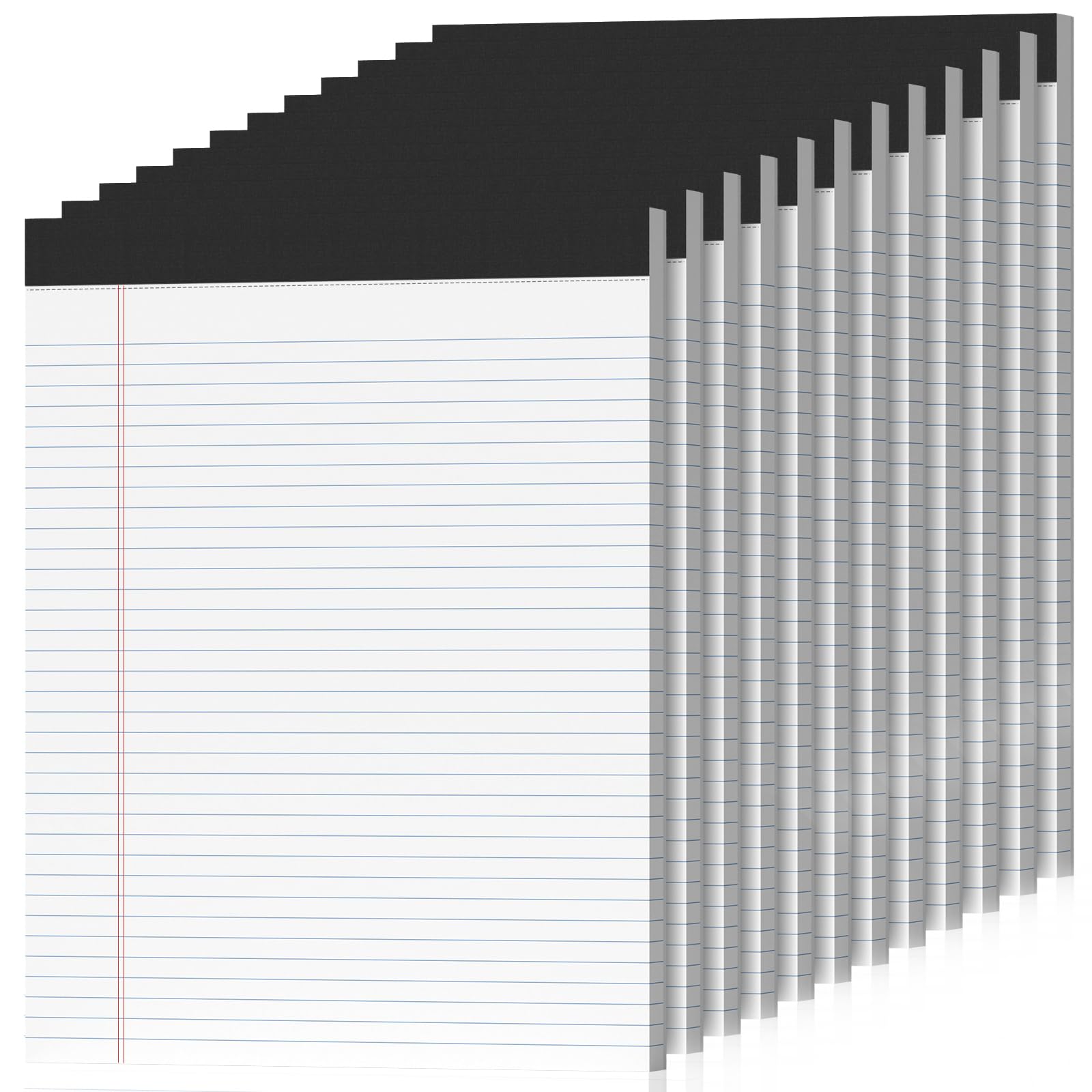 12 Pack Legal Pads 8.5 x 11 College Ruled 600 Sheets Note Pads 8.5 x 11 Inch Notepads Perforated Writing Pads 8.5 x 11 Pads of Paper Lined White Paper