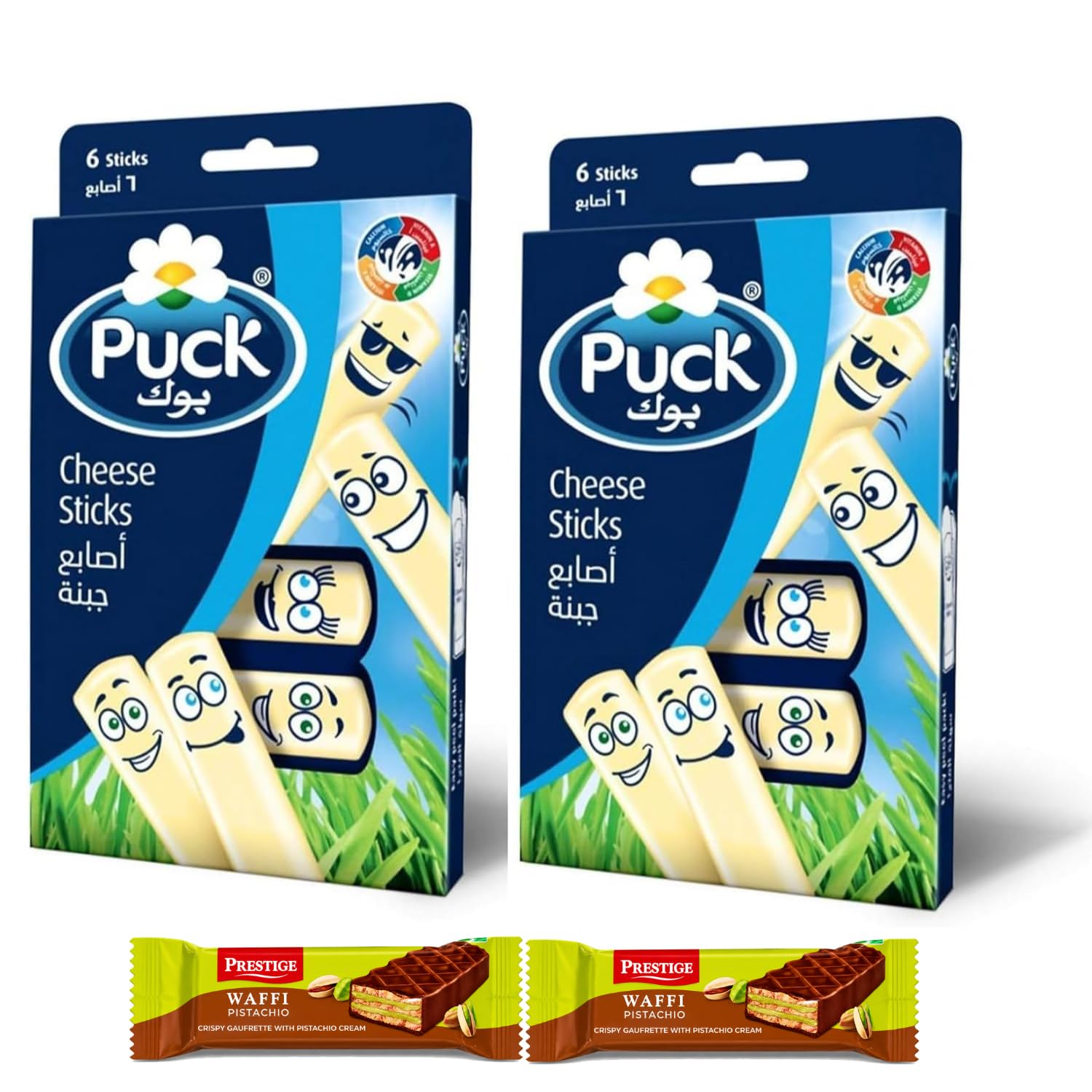Puck Cheese Sticks 6 Pieces (Pack Of 2) 108g By COUGAR | Creamy & Mild Cheese Snack | Fun Stick Shape for Kids | Quality Milk | Perfect for Lunchboxes, Snacks & On-the-Go Eating | Imported Dairy Product - (Imported-DEN)-image-24