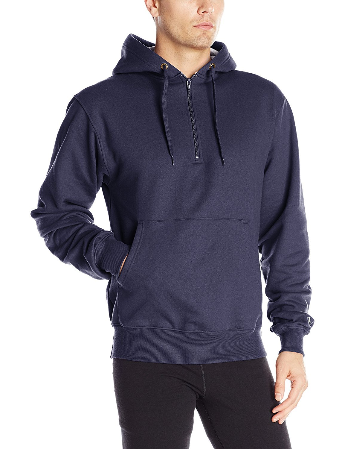Men's Heavy Weight Quarter-Zip Fleece Hoodie