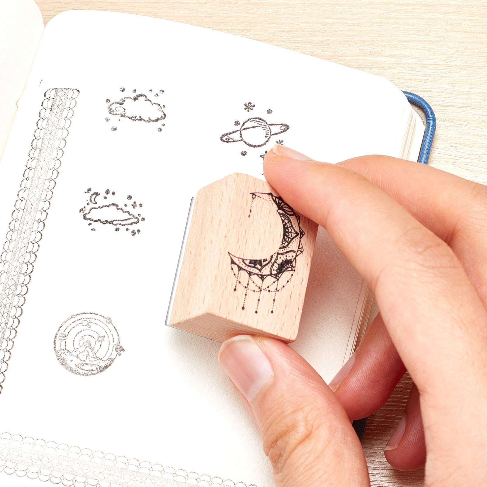 Timbre En Caoutchouc Pomme De Pin - Design Vintage En Bois, Pour Scrapbooking, Cartes, Journal - Loisirs Créatifs Et Bricolage - 7