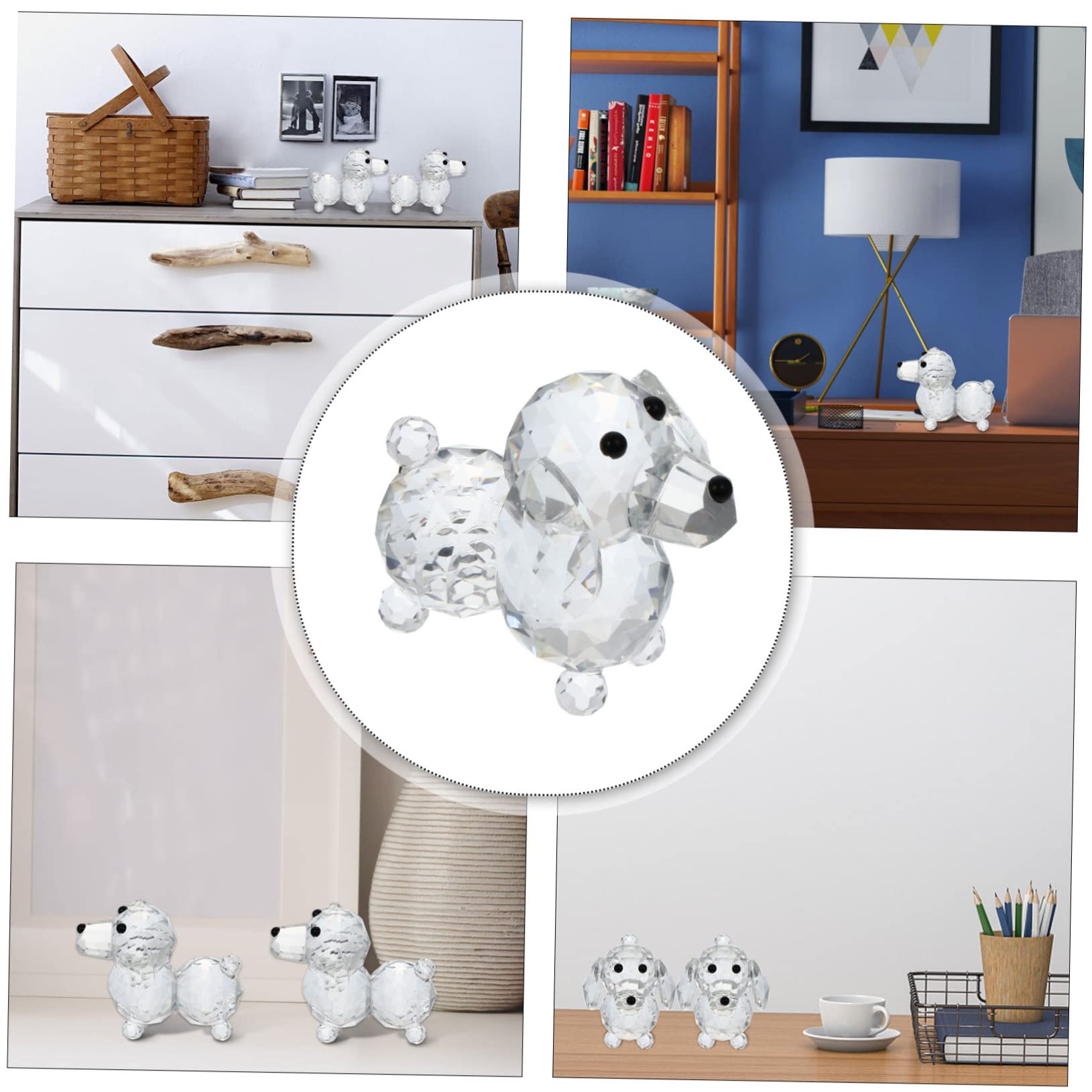 Amazon｜HOOTNEE シークリスタル製犬の置物 パピーモデル インテリア