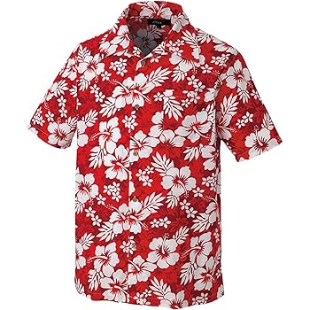 Amazon.co.jp: [アイトス] アロハシャツ(ハイビスカス)(男女兼用
