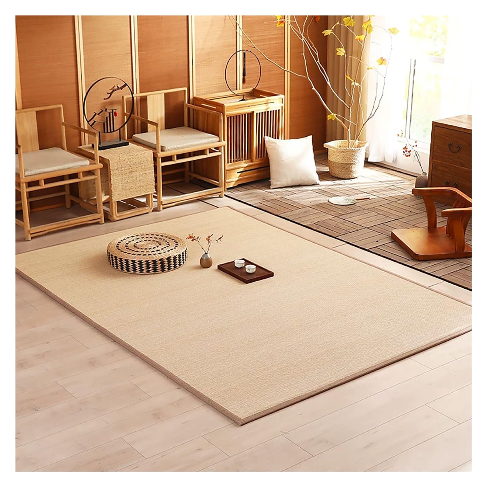 Tapis rafraîchissant respirant grand format 150x180cm, coussin de sol balcon et intérieur