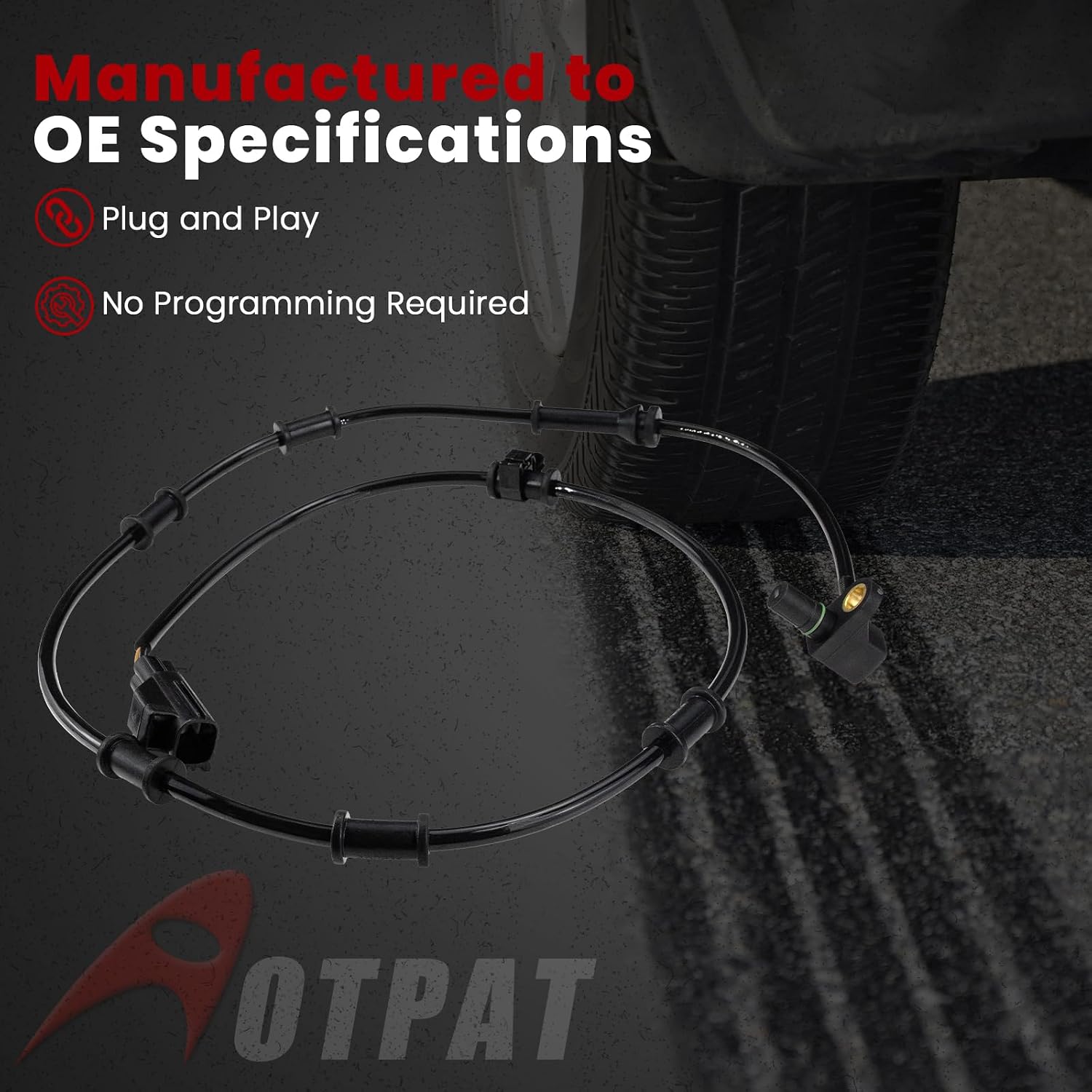 Front Left or Right ABS Wheel Speed Sensor for:-Dodge for:-Ram 2500/3500 2003 2004 2005 5.7L V8 5.9L L6, for:-Ram 2500/3500 2003 8.0L V10 Replace# 5103493AA, ALS102, 5S7013