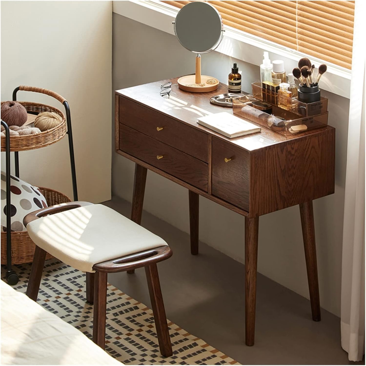 ウィリアムモリス ホワイト花柄５段チェスト ウィリアムモリス ホワイト花柄5段チェスト