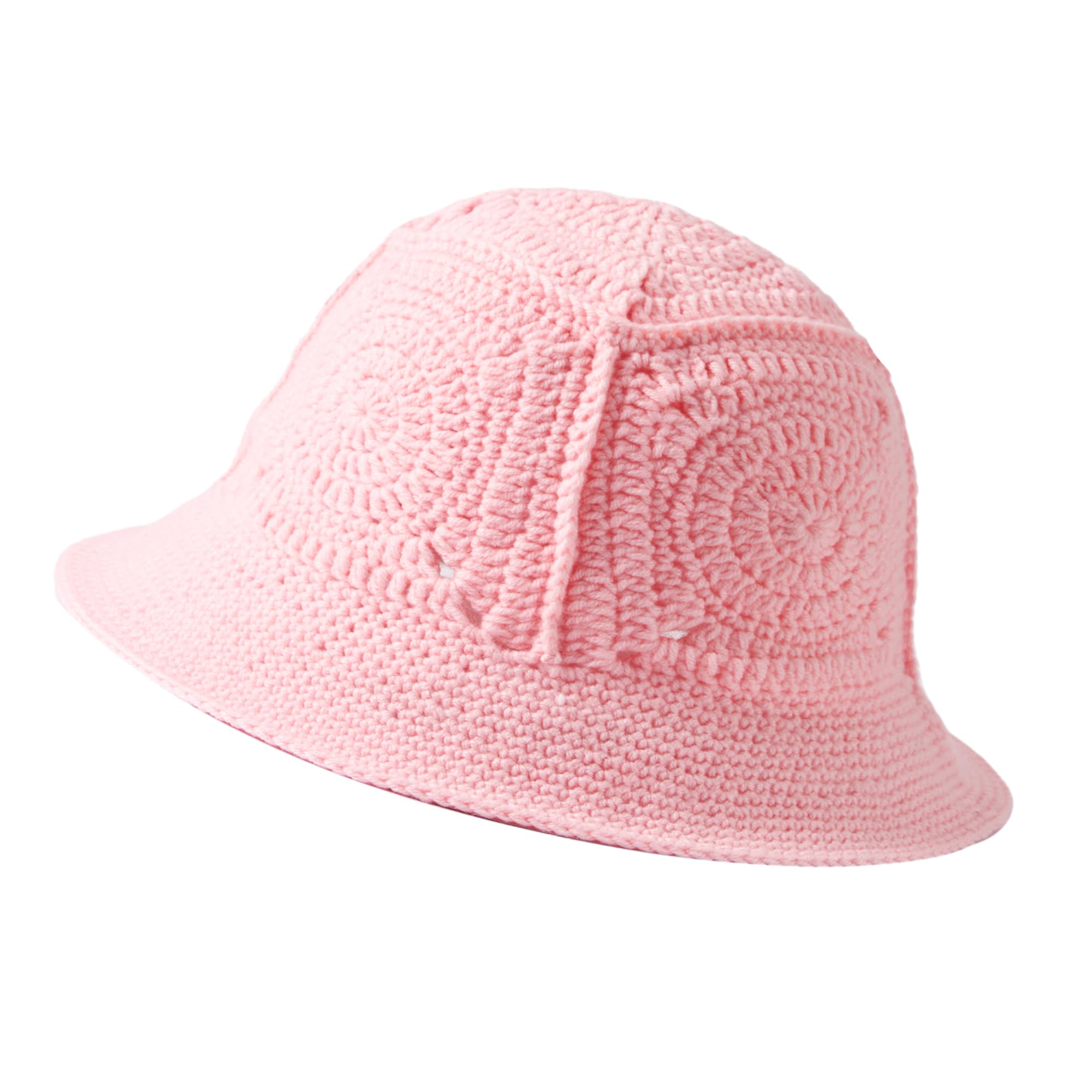Bucket Hat for Women Men Handmade Crochet Knit Sun Hat Wide Brim Unisex Trendy Beach Vacation Getaway Headwear