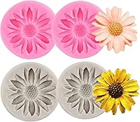 Vista 1 de Moldes de silicona de girasol, molde de fondant de flores para decoración de pasteles, decoración de cupcakes, pasta de caramelo de chocolate, juego