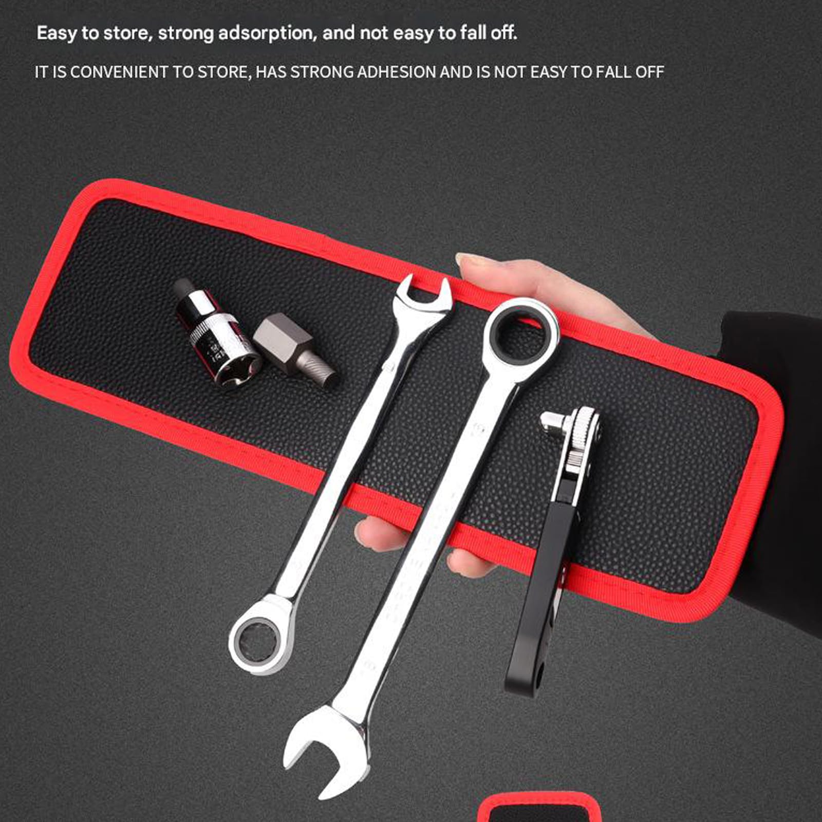 Confezione da 3 tappetini magnetici per attrezzi in pelle PVC Antigraffio Resistente all ' usura e alle macchie d ' olio Adatto per condizioni officina difficili Tappetini da lavoro magnetici