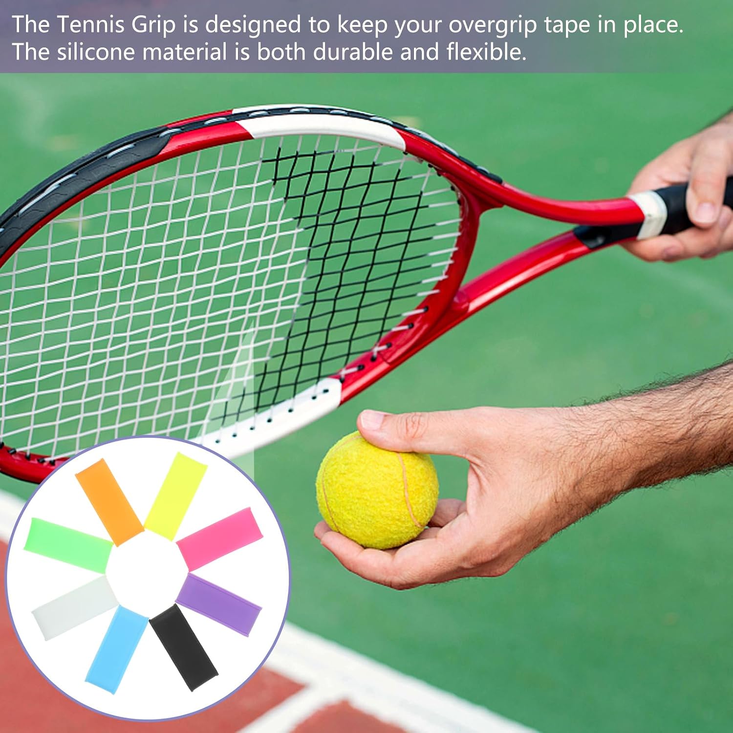 Sosoport 16Pcs Tennis and Badminton Racket Overgrips Anti-Slip Super Absorbent Grip Tape for Enhanced Performance in Tennis and Badminton