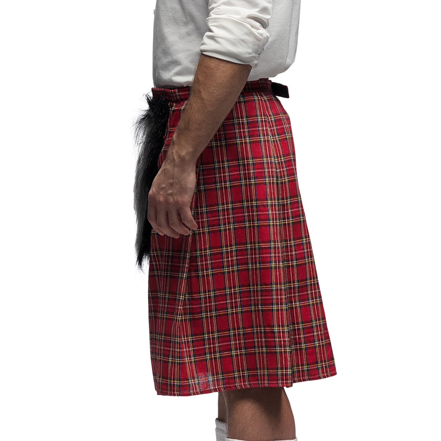 Boland - Adult Tartan Skirt, Kilt for Fancy Dress Costumes Theme Party, Halloween or Carnival, Scottish Costume Red - Image 3