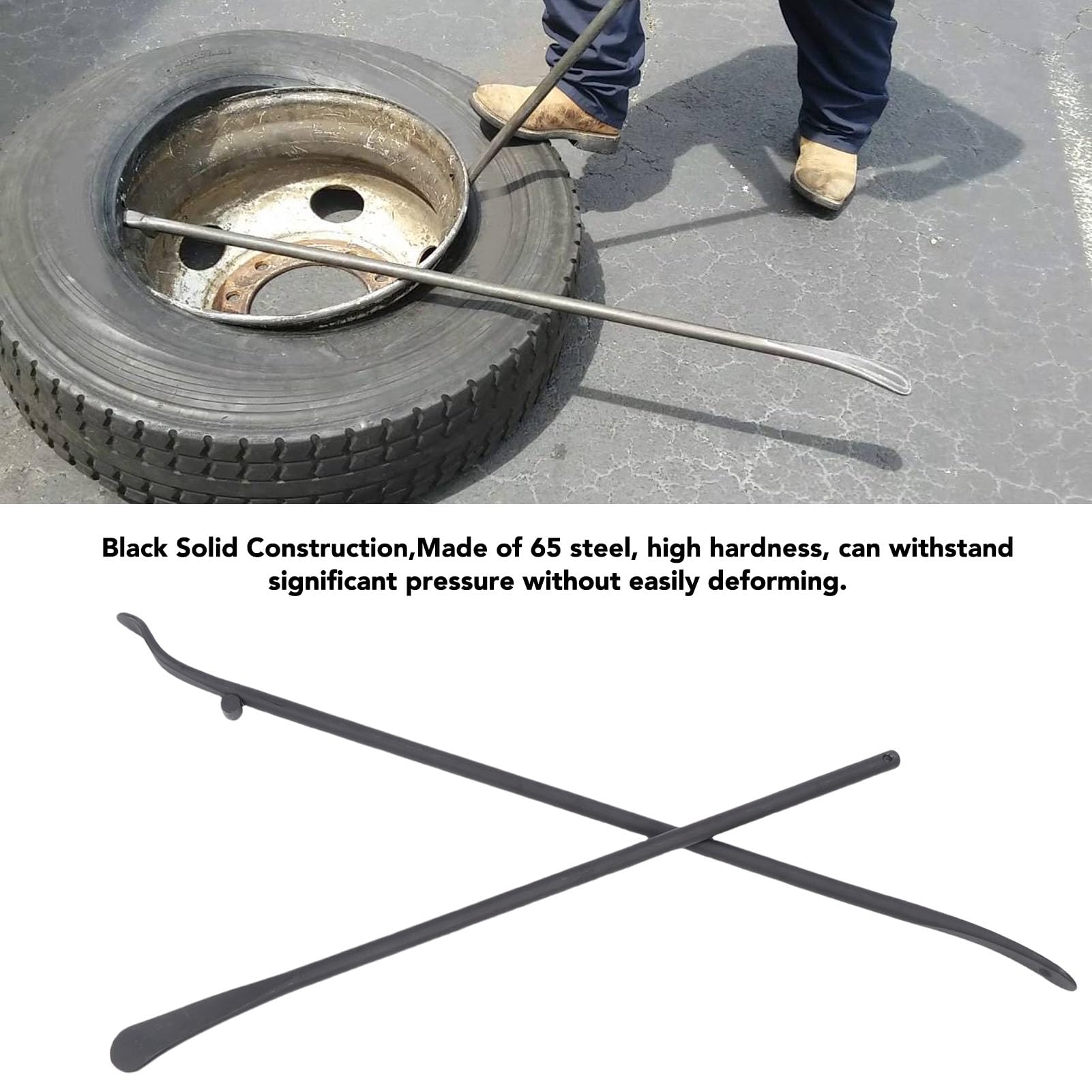 Cryfokt Palanca para Neumáticos sin Cámara, Herramienta de Montaje y Desmontaje para Neumáticos, 2 Piezas 97 Cm 76,5 Cm for Vehículo Todoterreno Autobús Coche Tractor