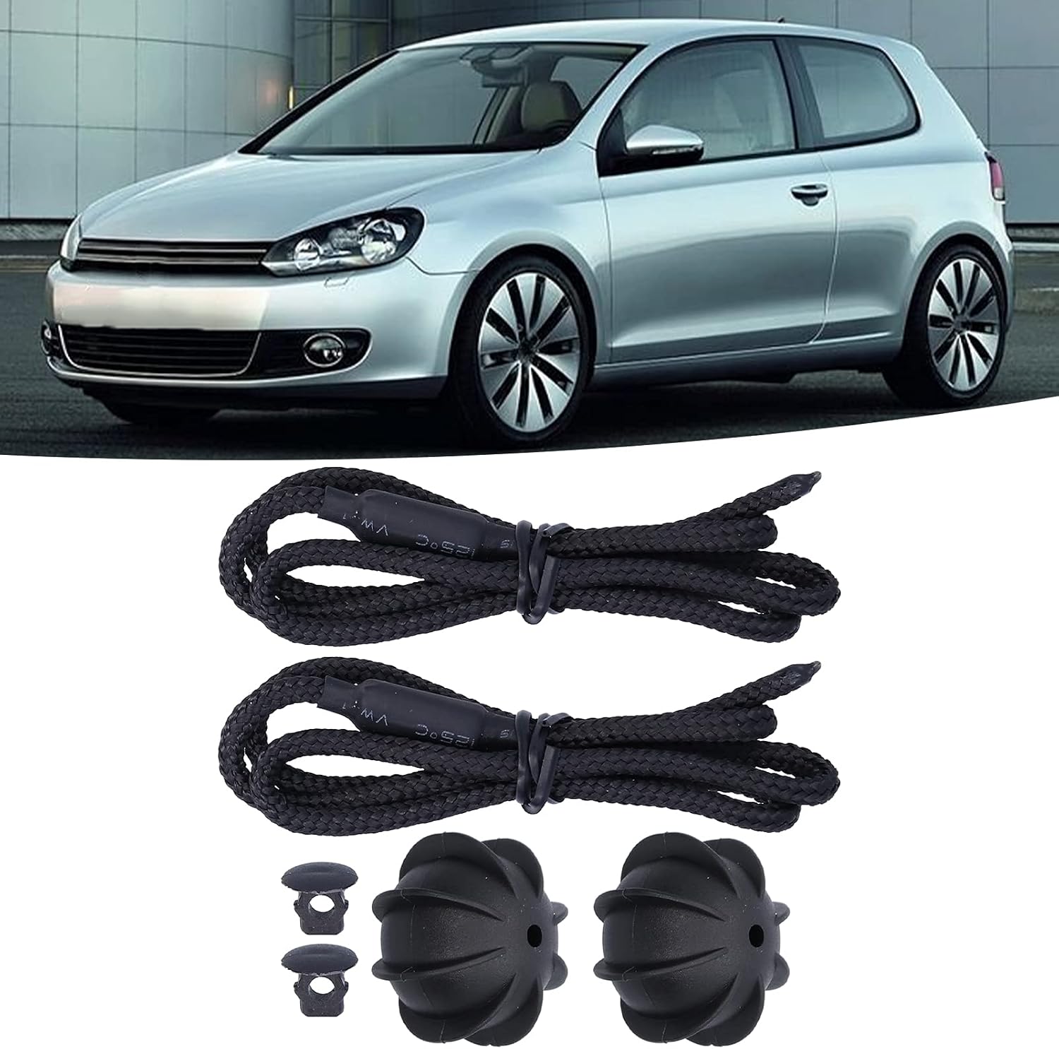 Amazon パーセルシェルフコード ナイロンリアパーセルシェルフストリング2本修理用mk6の交換 バックドア 車 バイク