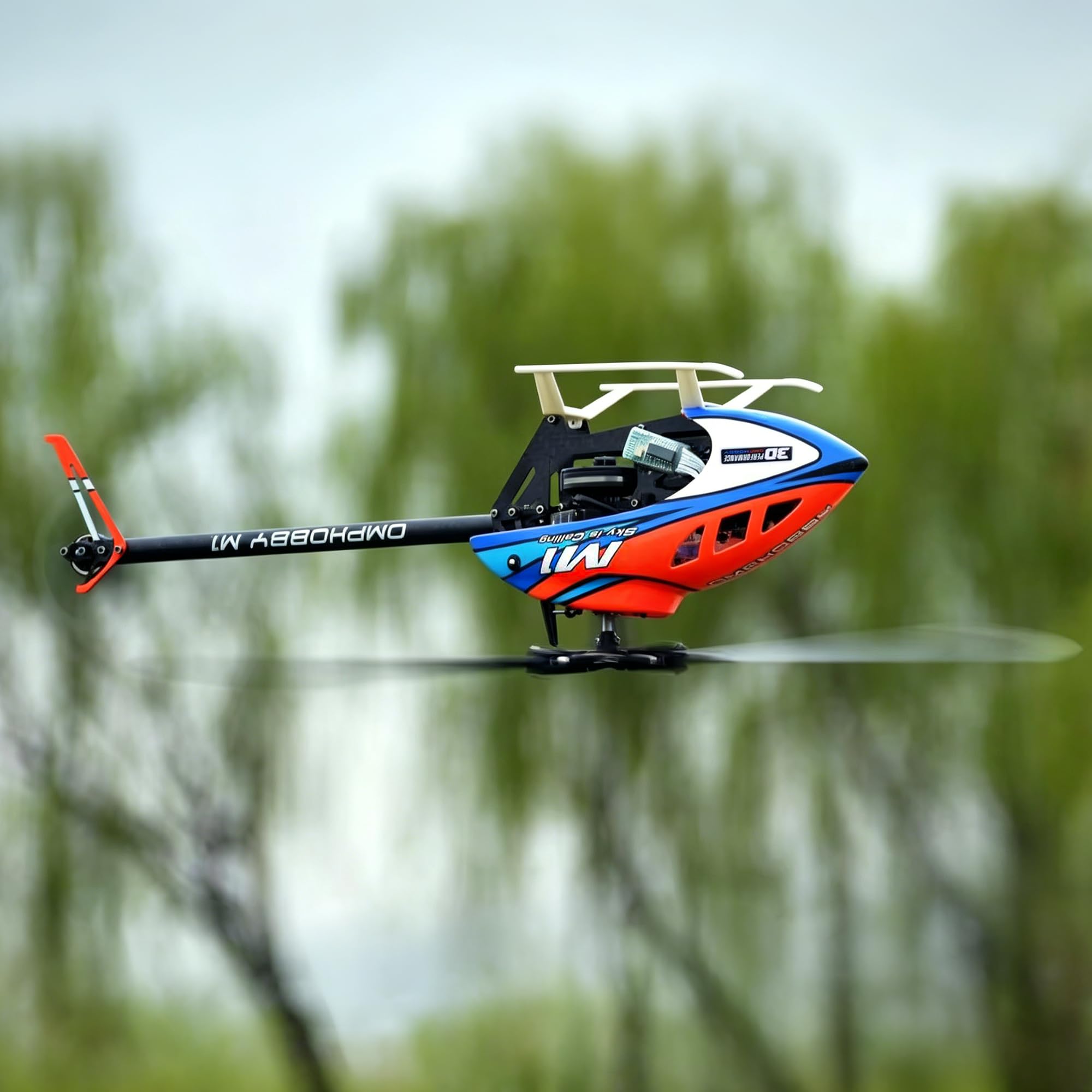 OMPHOBBY M1 V3 PRO 100 Klasse Mini 3D RC Hubschrauber Flugbereit, 6-Kanal Direktantrieb mit integriertem ELRS-Empfänger & OFS3+ Flugsteuerung, Micro Helikopter mit RadioMaster T8L Sender RTF Gelb