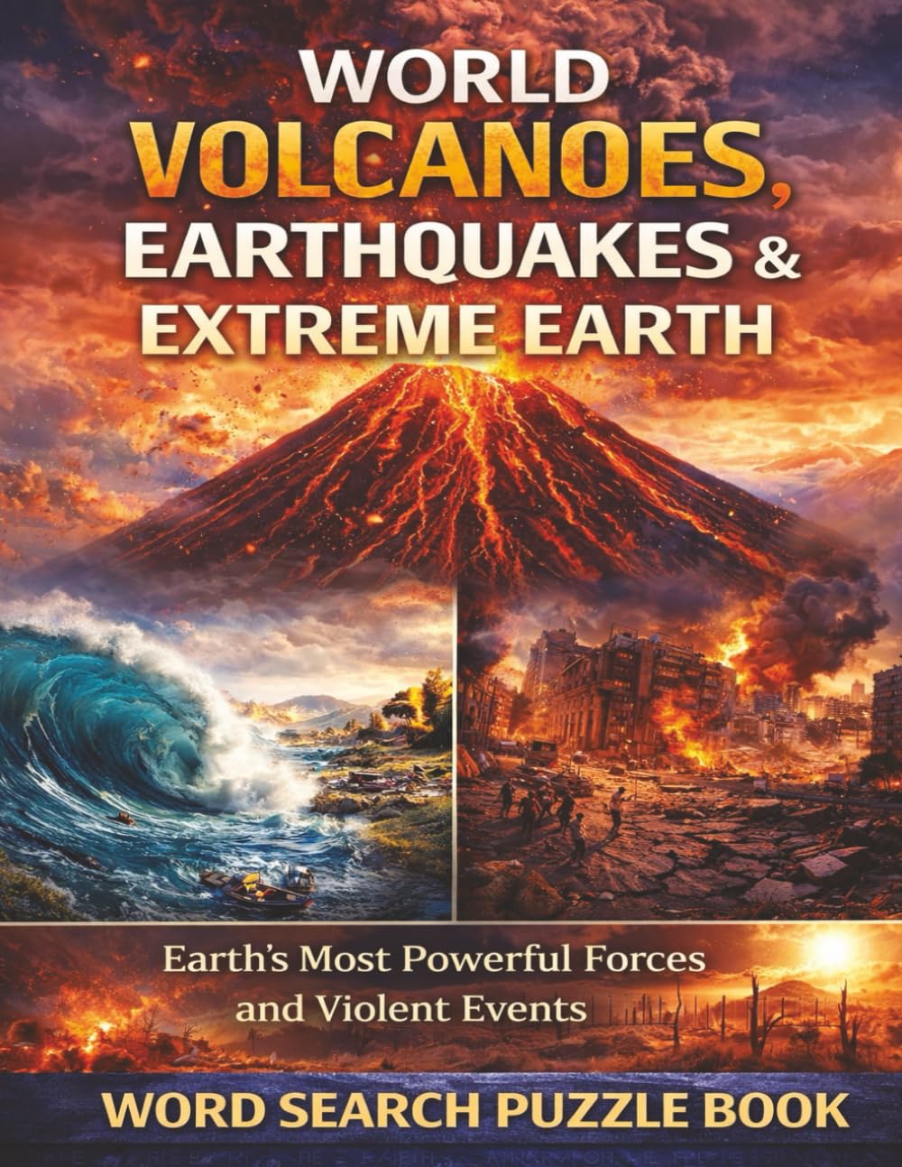 World Volcanoes, Earthquakes, & Extreme Earth: Earth's Most Powerful Forces and Geological Events. A Word Search Puzzle Book (Nature & Wildlife)