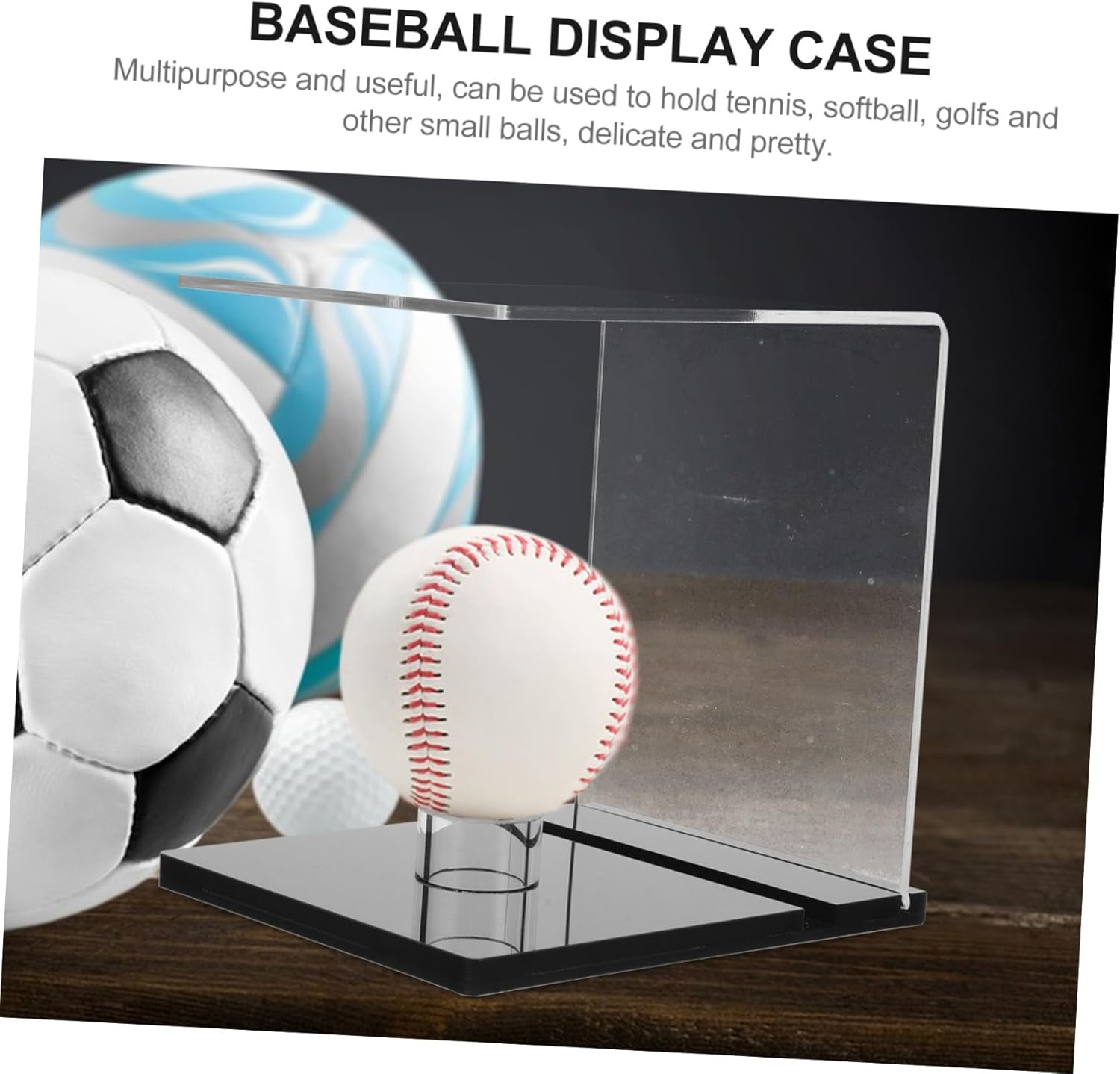 2pcs Acrylic Softball Display Case Base Clear Holder for Autographed Memorabilia Suitable for Baseball Tennis Golf and Collectibles Preservation