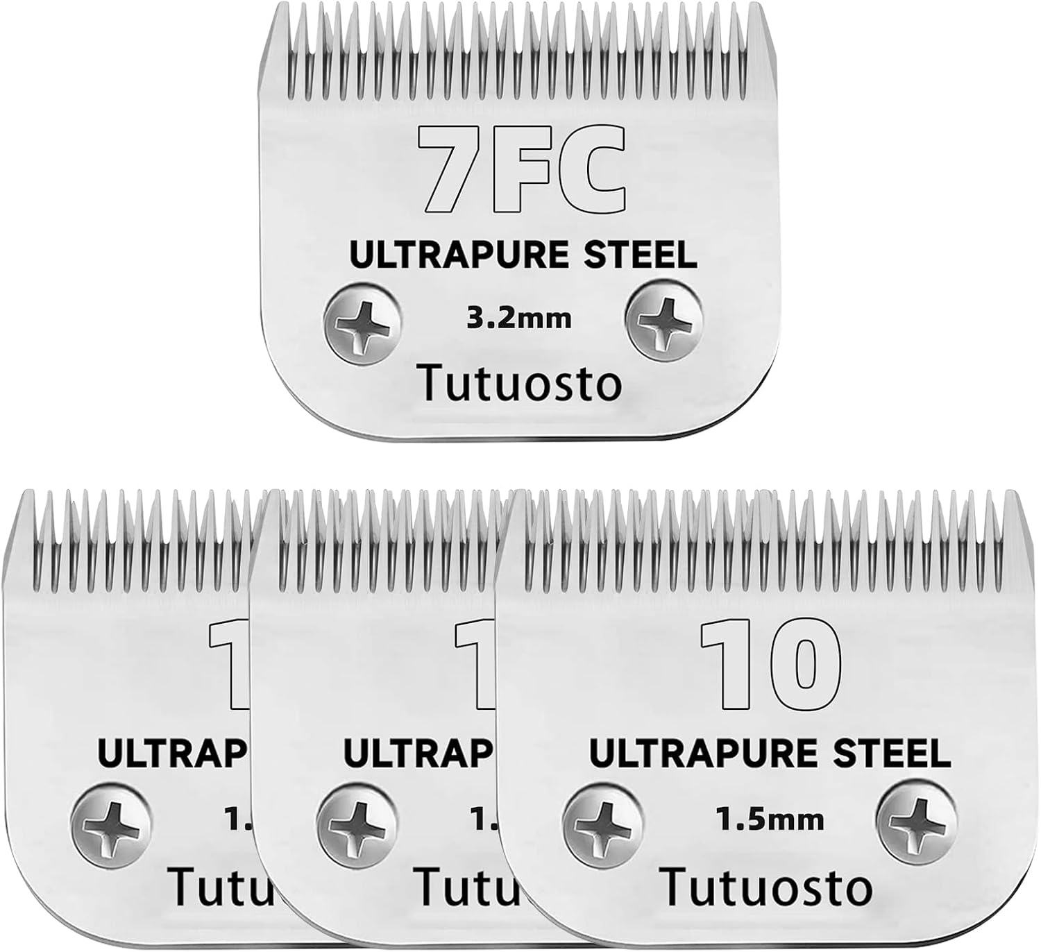 Size 10/7FC Clipper Blades Pet Grooming Clipper Replacement Blades Detachable Blade Compatible with andis/wahl/Oster Dog Clippers
