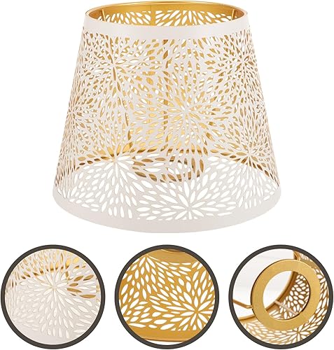 Miniatura 9 de EXCEART Pantalla de metal E27 con diseño de árbol hueco para lámpara colgante de piso de mesa de 6.1 pulgadas, accesorio de luz decorativa para el