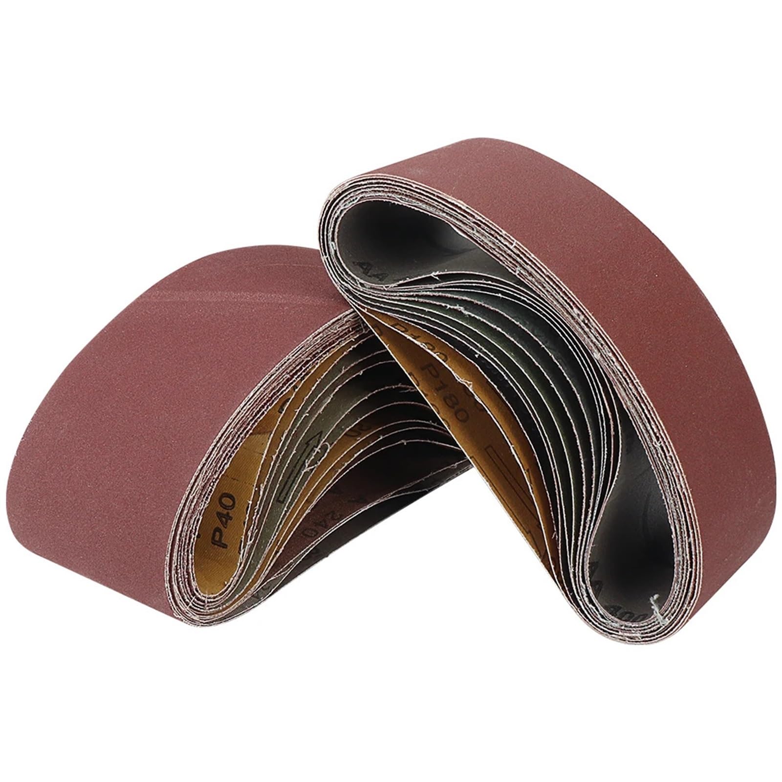 Khascbnf Brown Sanding Belt 10Pcs 100X610mm Sanding Belts 40-320 Grits Sandpaper Abrasive Bands For Sander Power Rotary Tools Dremel Accessories(60)