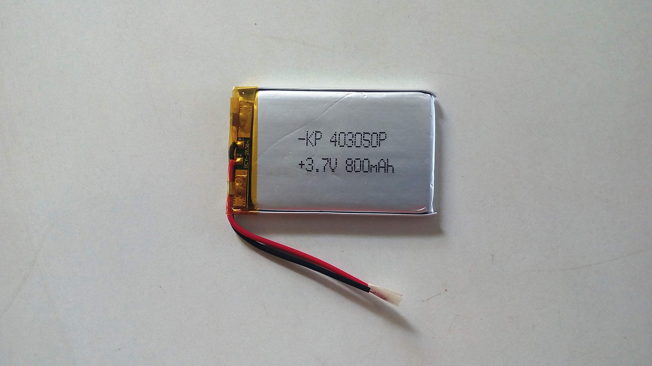 3.7V 800mAh Lithium Polymer Rechargeable Battery