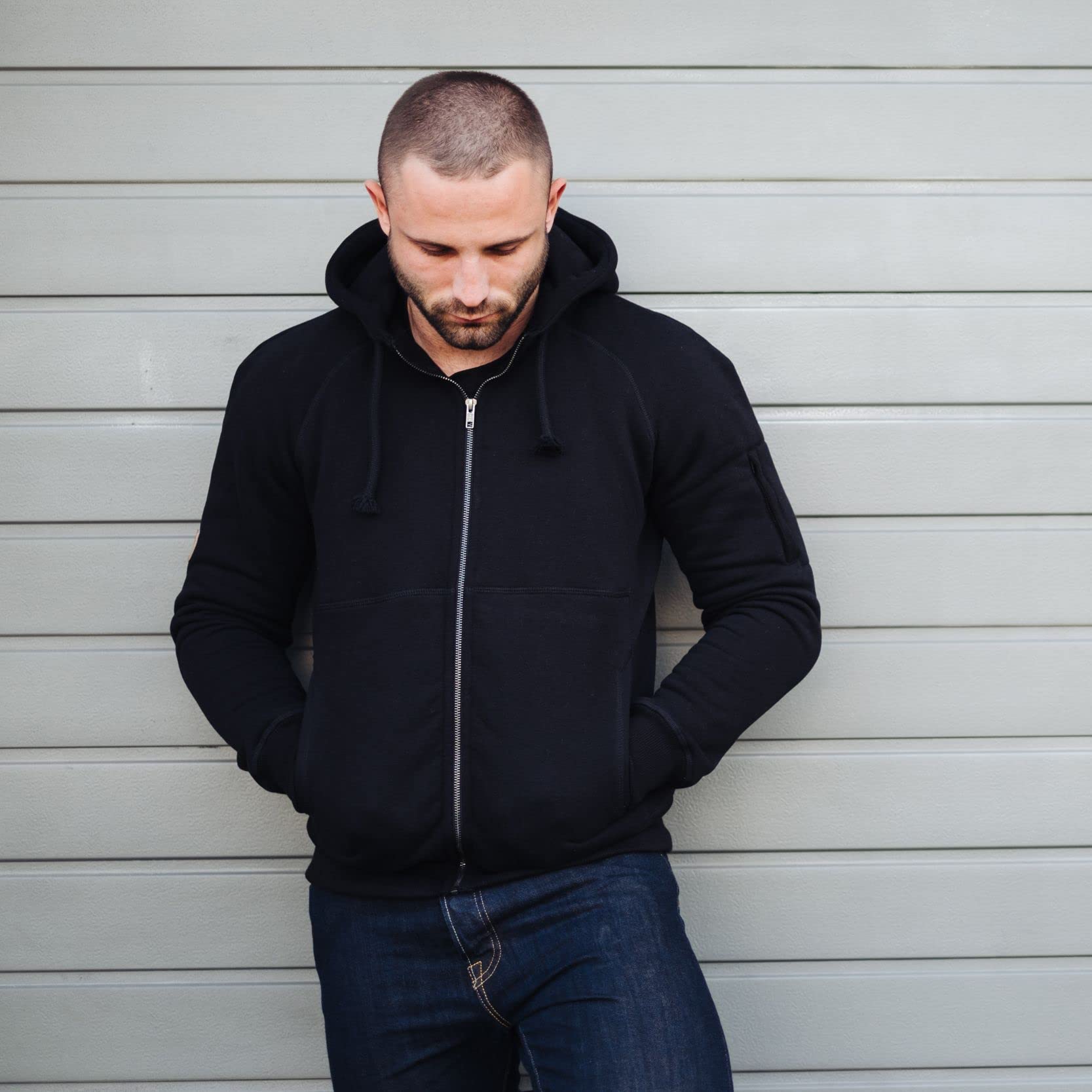 PGWEAR Herren Kapuzenjacke Smuggler mit abnehmbarer Sturmhaube in schwarz I Ultras