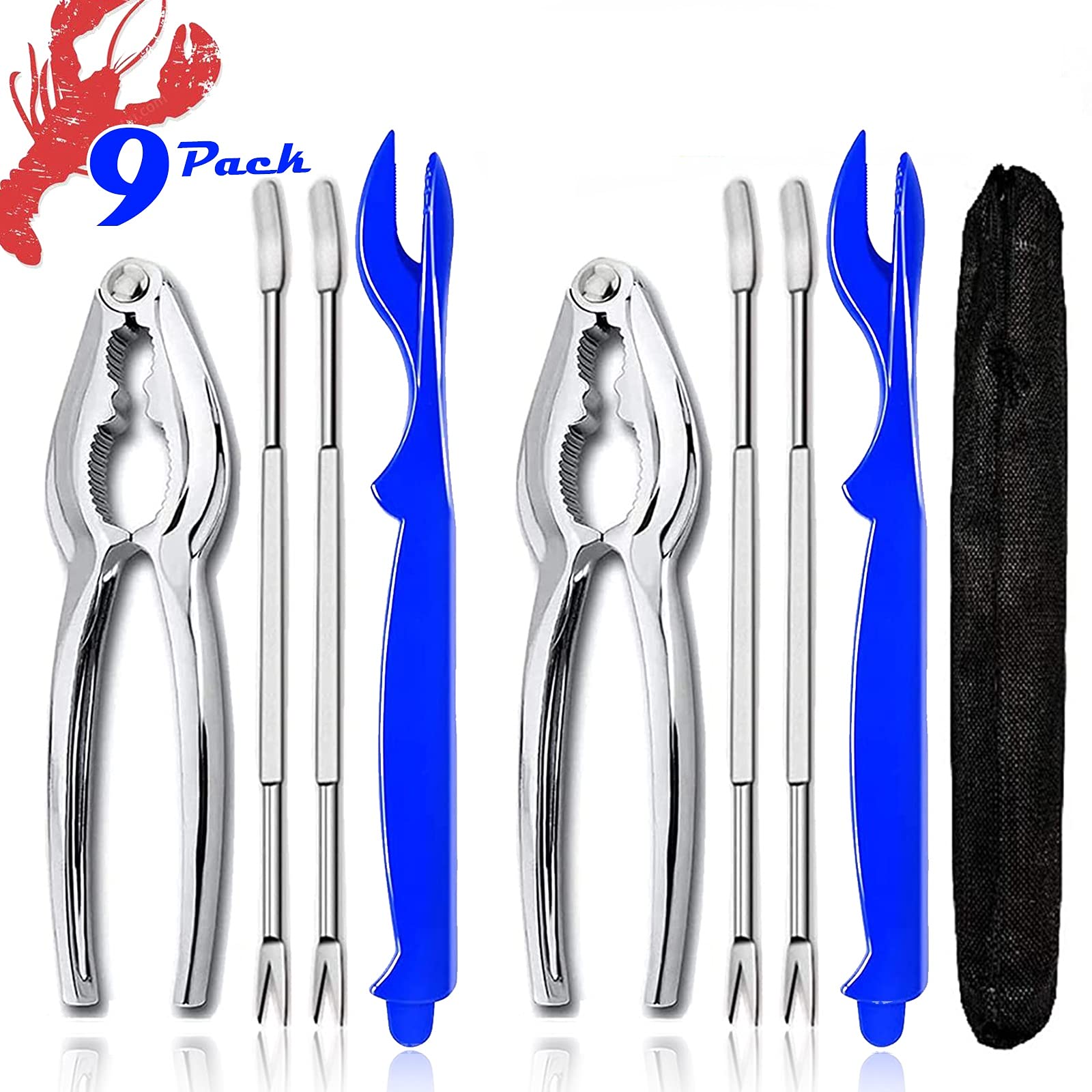 Buy 9Piece Crab Crackers and Tools Set, Lobster Crackers and Picks Set