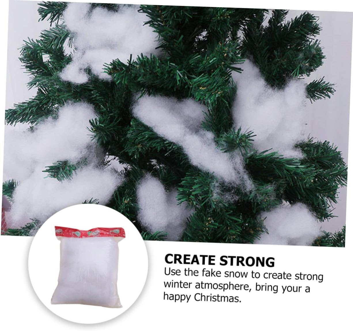 SUPVOX Artificial Cotton Snow 2pcs Christmas Snow Props for Holiday Party Supplies Winter Festive Decor