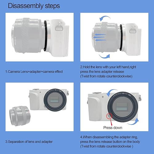Miniatura 6 de Anillo inverso de lente macro NEX de 2.047 in a NEX compatible con Sony A9 A7 A7s A7R A7II A7RII A7SII A6300 A5100 A6000 A5000 A3000 NEX-5T NEX-3N