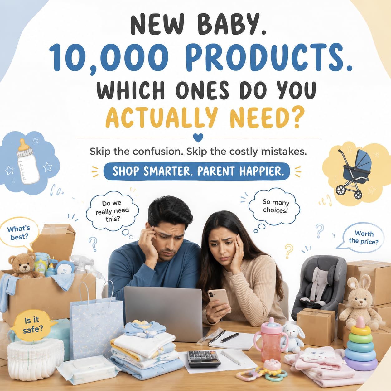 Buy, Burp, Repeat: The First 365 Days | Essential Baby Care Guide for New Parents | Smart Shopping Tips, Baby Essentials Checklist, Budget Hacks & Parenting Advice for Raising a Happy, Healthy Baby 1