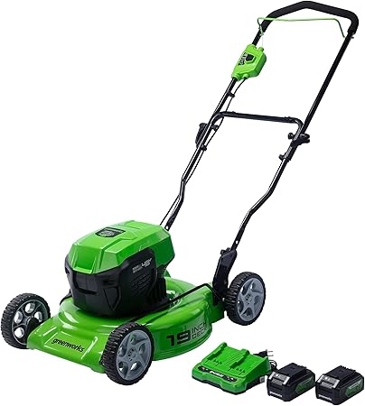 Review Greenworks 2 x 24V (48V) 19” Brushless Cordless Lawn Mower, (2) 4.0Ah Batteries and Dual Port Charger Included Review Greenworks 2 x 24V (48V) 19” Brushless Cordless Lawn Mower, (2) 4.0Ah Batteries and Dual Port Charger Included