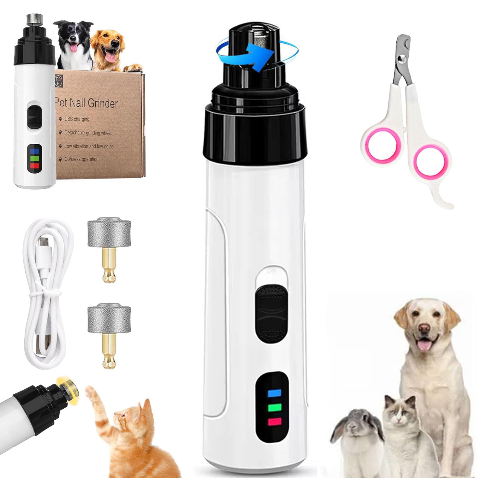 Sicherheits-Krallenschleifer Für Haustiere, Gentle Trim, Krallenschleifer Für Hunde, Sicheres, Sanftes Krallenschneiden Für Ihr Haustier – In Nur 5 Minuten (B)