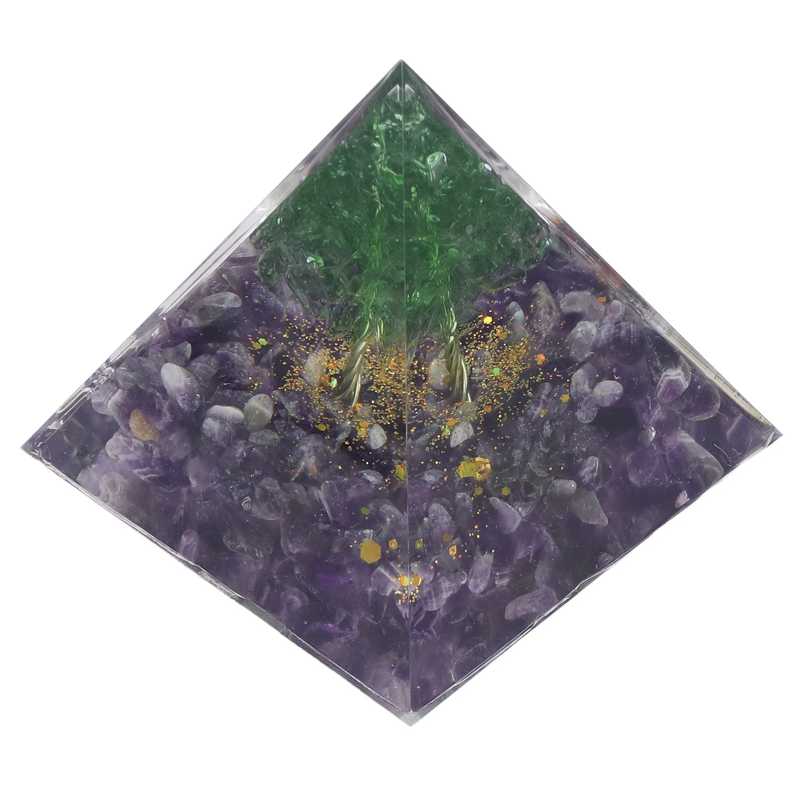 01 02 015 Orgonite Pyramid Chakra Pyramid Home Office Craft Ornaments for Energy Bedroom
