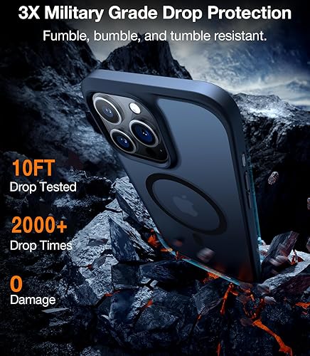 Miniatura 9 de TORRAS Funda magnética para iPhone 12iPhone 12 Pro, probada en caídas de grado militar, compatible con MagSafe, a prueba de golpes, translúcida,