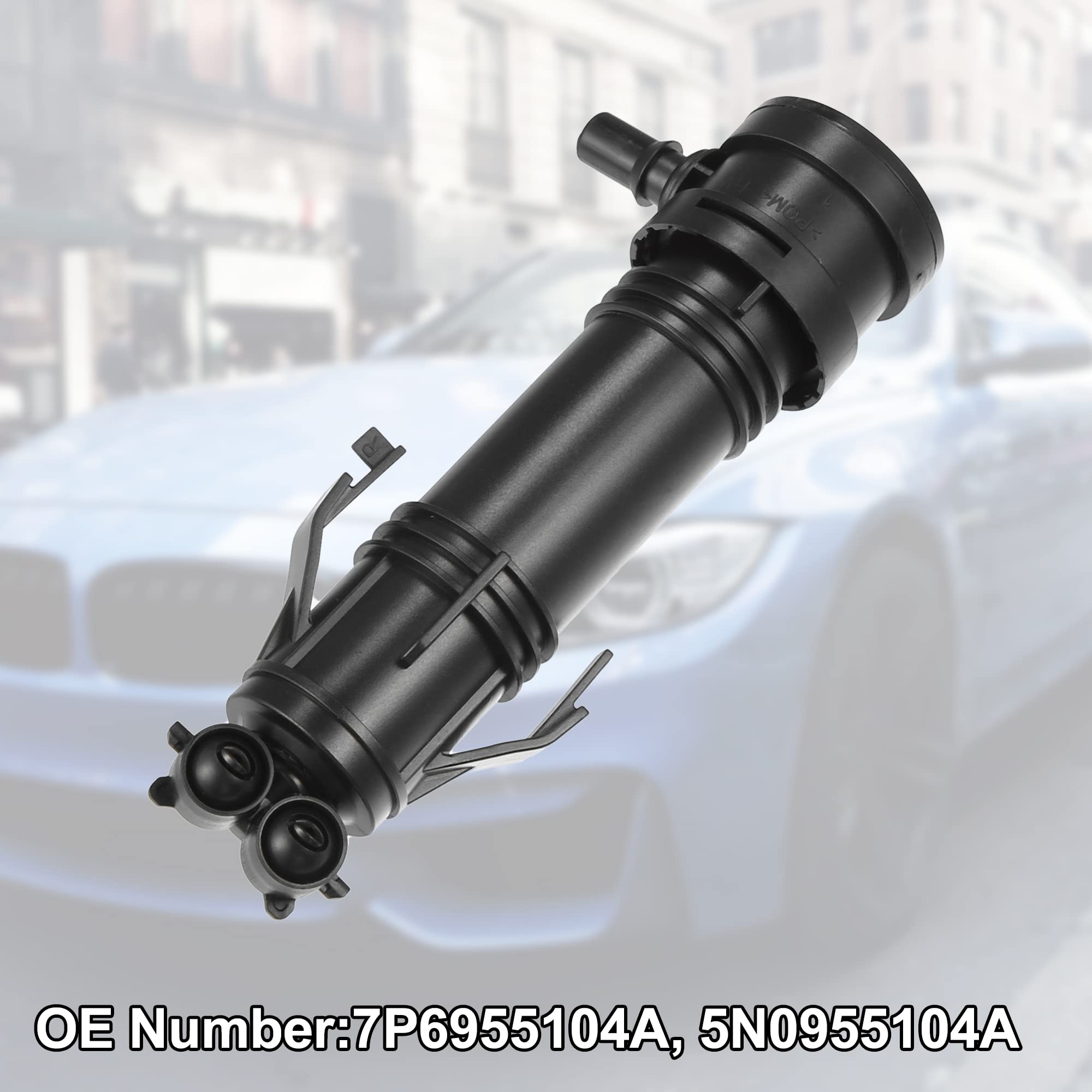 2 Pezzi Ugelli Lavafari Anteriori Sinistro E Destro In Plastica, Compatibili Con Ford Focus MK3 2010-2017, Nero - 2