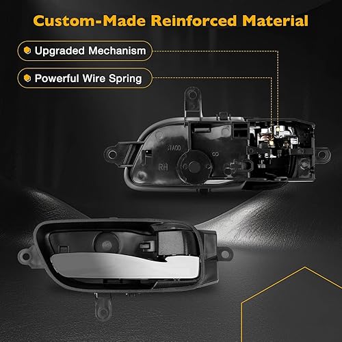 Miniatura 4 de Gledewen Manija de puerta interior delantera trasera derecha lado del pasajero | para Nissan Altima Pathfinder 2013-2017, Nissan Titan 2015 2017,
