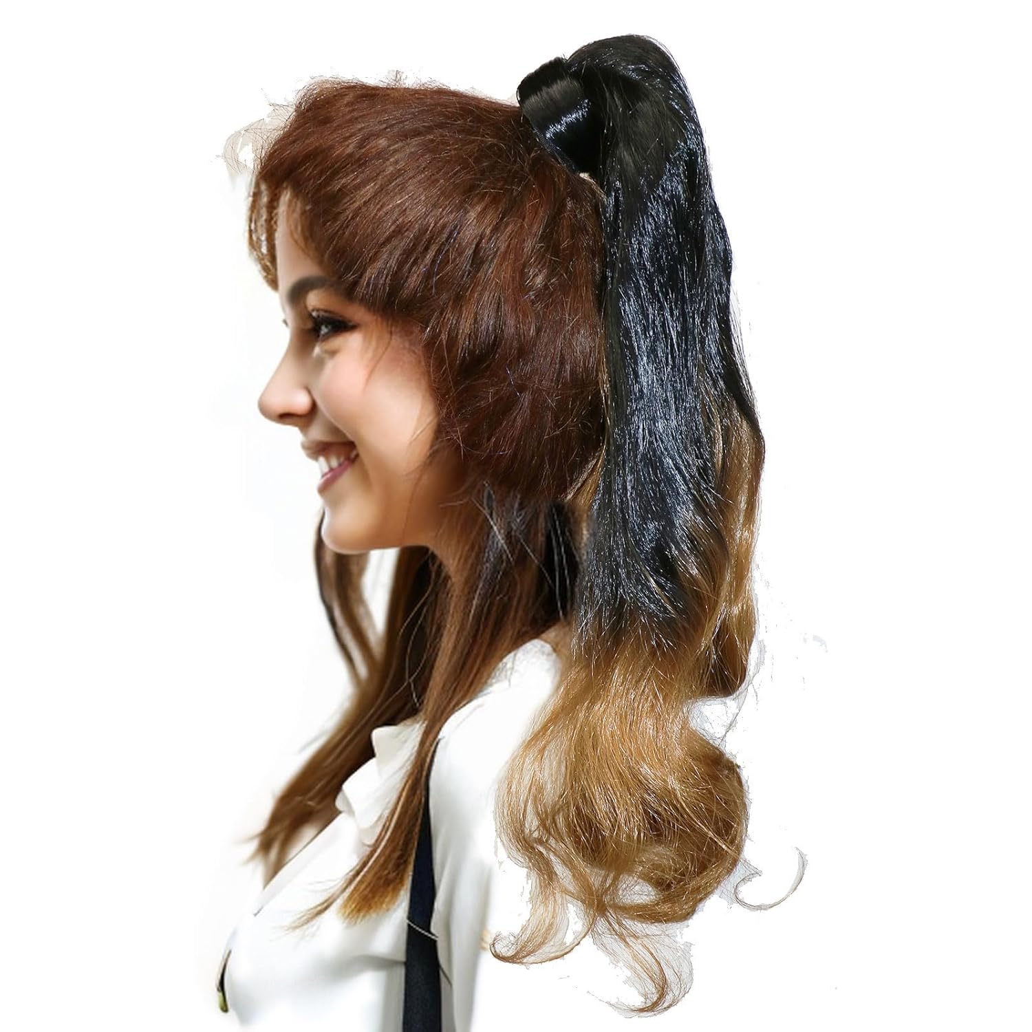 LeeWin Ombre Color Ponytail Extension Velcro Wrap Around