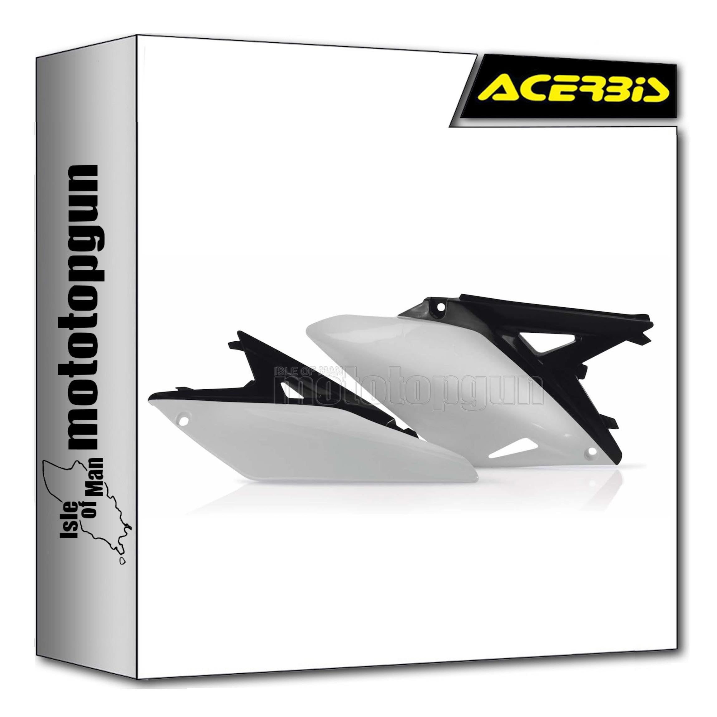 Side panels Suzuki RM-Z 250 blanc noir 2012 2013 2015 Acerbis - 3