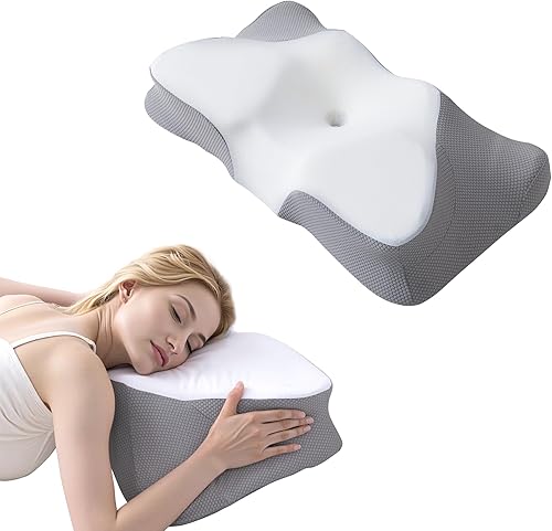 Almohada refrescante de apoyo para una cómoda calidad de sueño durante la siesta una almohada ergonómica de espuma viscoelástica para aliviar el