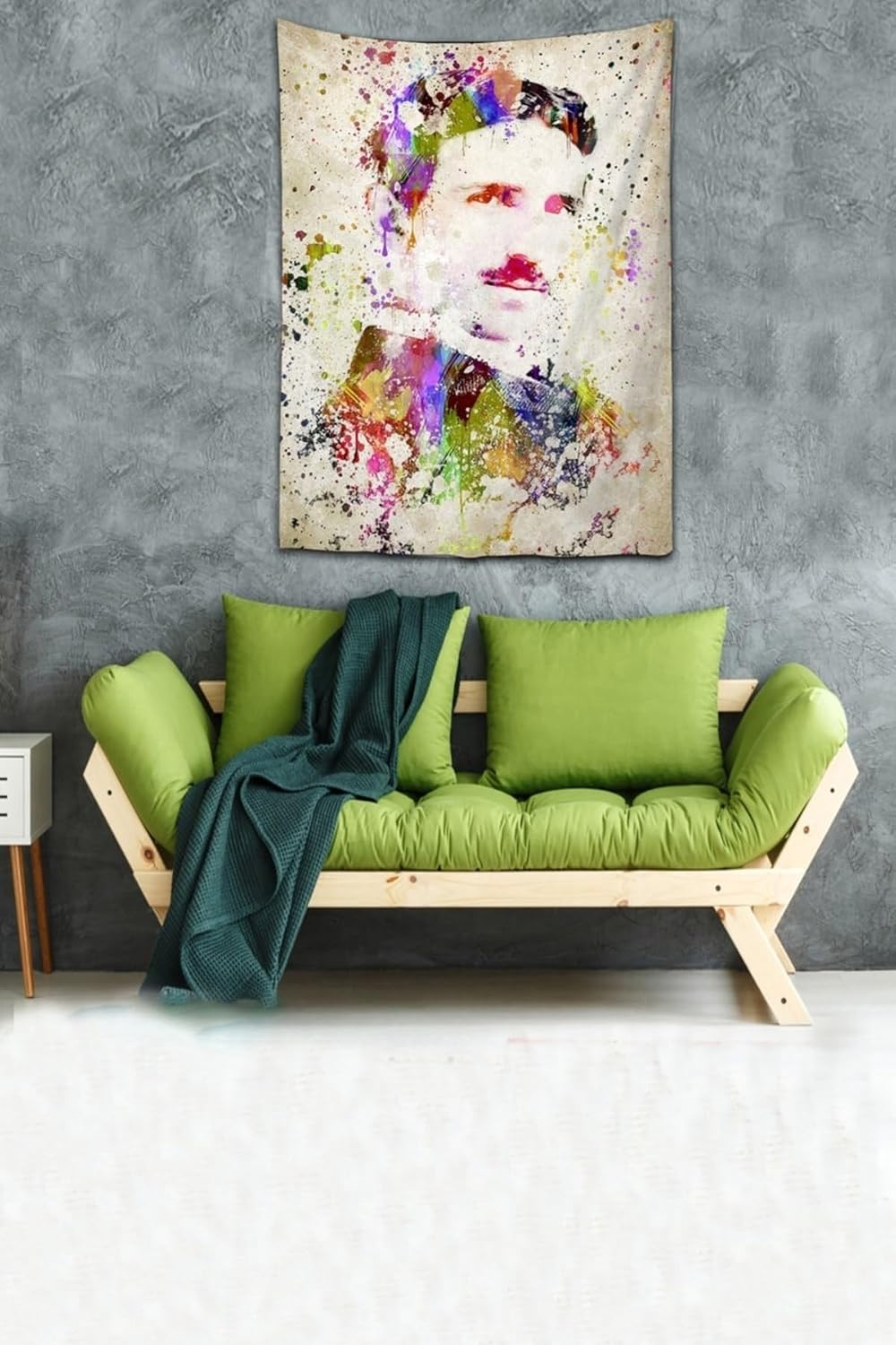 Pelangi Nicola Tesla Electric Yıkanabilir Leke Tutmaz Kumaş Duvar Örtüsü Duvar Halısı Tapestry WLL046, 140 x 230